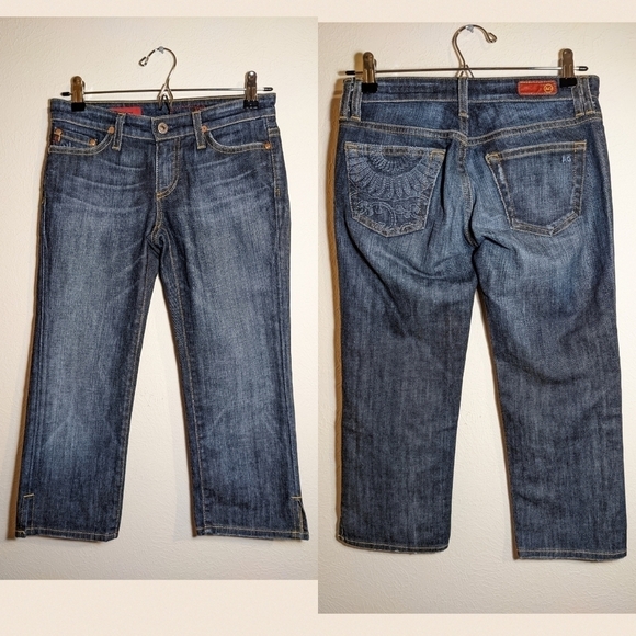 AG Athena denim mid rise cropped jeans - Picture 2 of 11